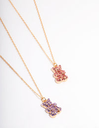 Gold Diamante Gummy Bear Necklace Pack - link has visual effect only