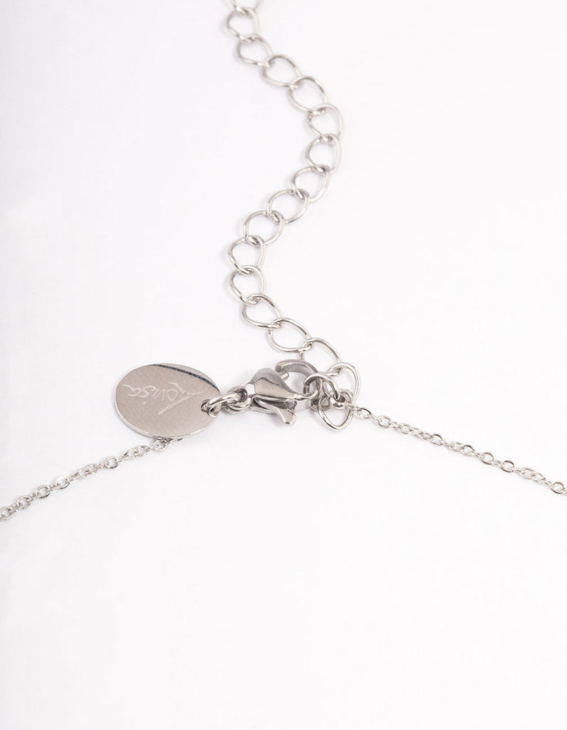 Stainless Steel Butterfly Charm Necklace