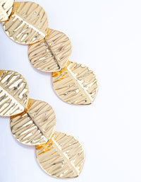 Gold Plated Brass Quad Leaf Drop Earrings - link has visual effect only