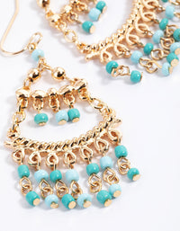 Gold Layered Bead Drop Earrings - link has visual effect only