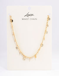 Gold Mixed Disc Waistchain - link has visual effect only