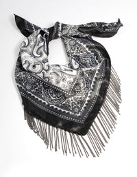 Fabric Paisley Fringe Necklace - link has visual effect only