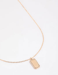 Gold Bling Dog Tag Necklace - link has visual effect only