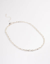 Silver Intertwined Chain Necklace - link has visual effect only