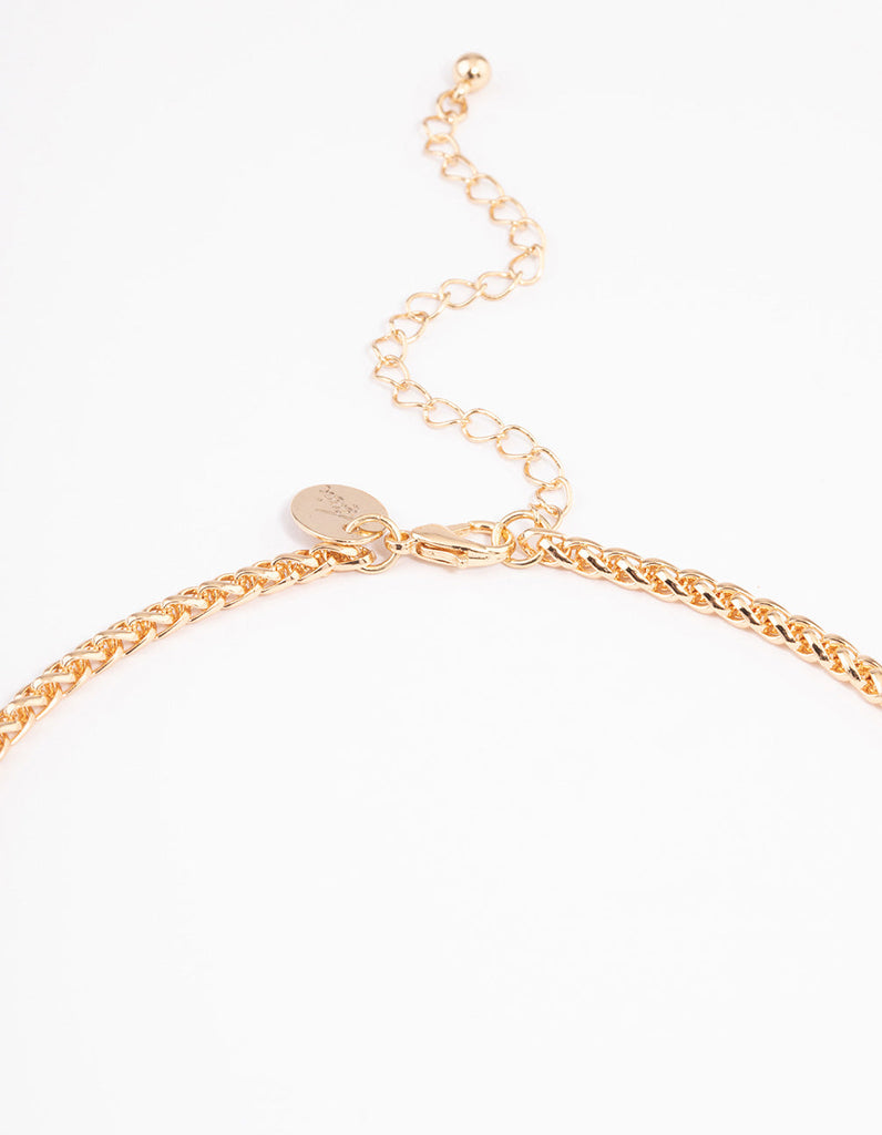 Gold Wheat Chain Necklace