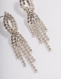 Silver Mini Twist Cupchain Drop Earrings - link has visual effect only