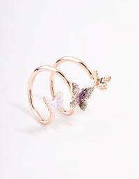 Rose Gold Butterfly Wrap Ring - link has visual effect only