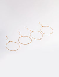 Gold Round & Pear Choker 4-Pack - link has visual effect only