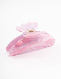 Acrylic Pink Slick Butterfly Hair Claw Clip - link has visual effect only