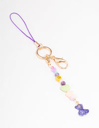 Gold Single Gummy Bear Small Phone Charm - link has visual effect only
