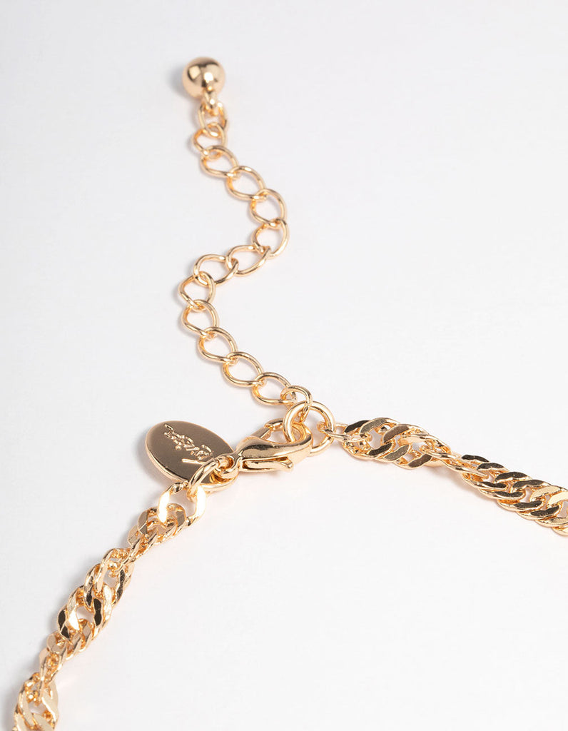 Gold Twist Chain Anklet