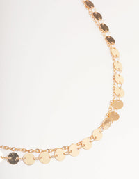 Gold Coin Layer Waist Chain - link has visual effect only