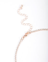 Rose Gold Cupchain Diamante Necklace - link has visual effect only
