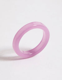 Pink Acrylic Solid Band Ring - link has visual effect only