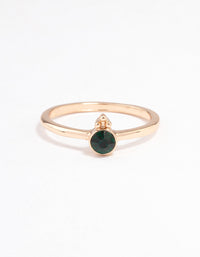 Green Round Beaded Ring - link has visual effect only