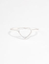 Silver Open Heart Ring - link has visual effect only