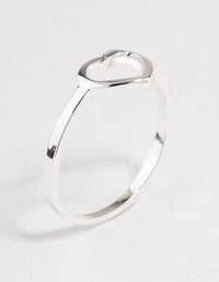 Silver Open Heart Ring - link has visual effect only