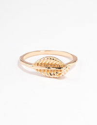 Gold Lovely Leaf Ring - link has visual effect only