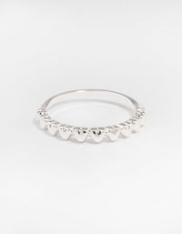 Silver Mini Hearts Ring - link has visual effect only