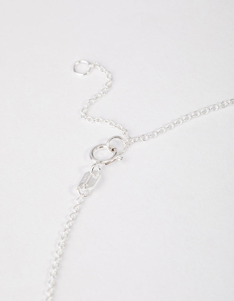 Sterling Silver Pave Cubic Zirconia Heart Necklace