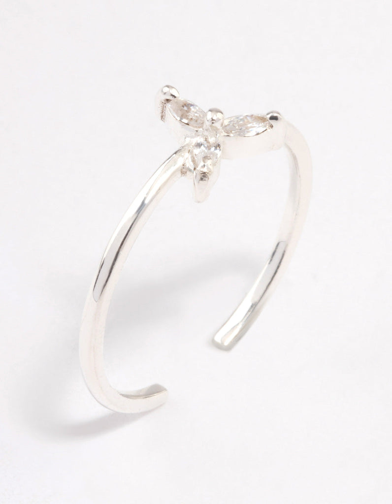 Sterling Silver Trio Marquise Ring