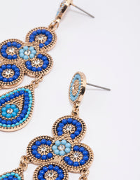 Gold Seed Beaded Set Earrings - link has visual effect only