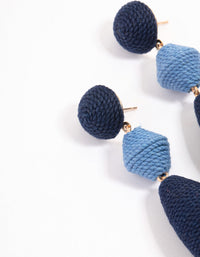 Gold Thread Wrapped Drop Earrings - link has visual effect only