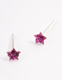 Sterling Silver Pave Star Stud Earrings - link has visual effect only