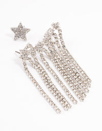 Silver Star Cupchain Cuff Earrings - link has visual effect only