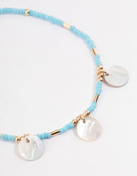 Gold Shell Bead Choker & Anklet Pack - link has visual effect only