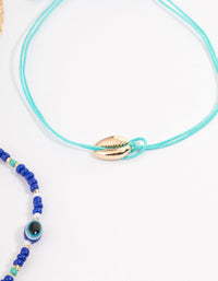 Gold Evil Eye Shell Anklet Pack - link has visual effect only