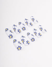 White Flower Press On Nails - link has visual effect only