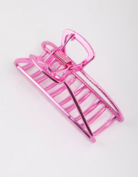 Coated Pink Outline Claw Clip - link has visual effect only