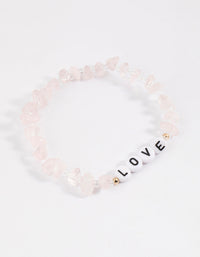 Rose Quartz Love Bracelet - link has visual effect only