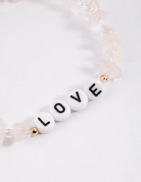 Rose Quartz Love Bracelet - link has visual effect only