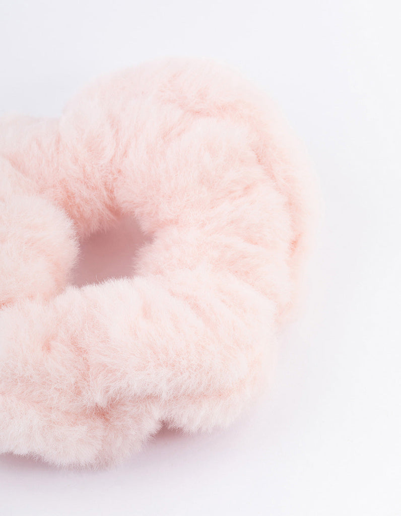 Blush Fluffy Hair Scrunchie