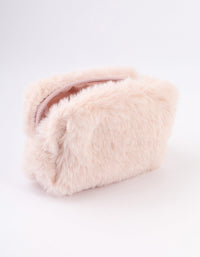 Gold Pink Fluffy Key Ring & Pouch - link has visual effect only
