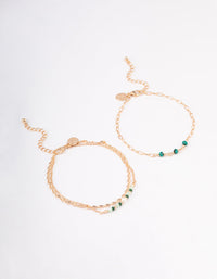 Gold Station Mixed Bead Anklet Pack - link has visual effect only