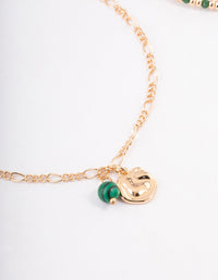 Gold Bead & Disc Droplet Anklet Pack - link has visual effect only
