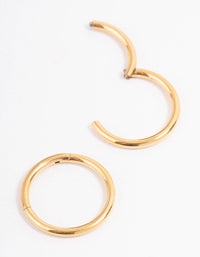 Gold Plated Surgical Steel Sleeper Earrings 10mm - link has visual effect only