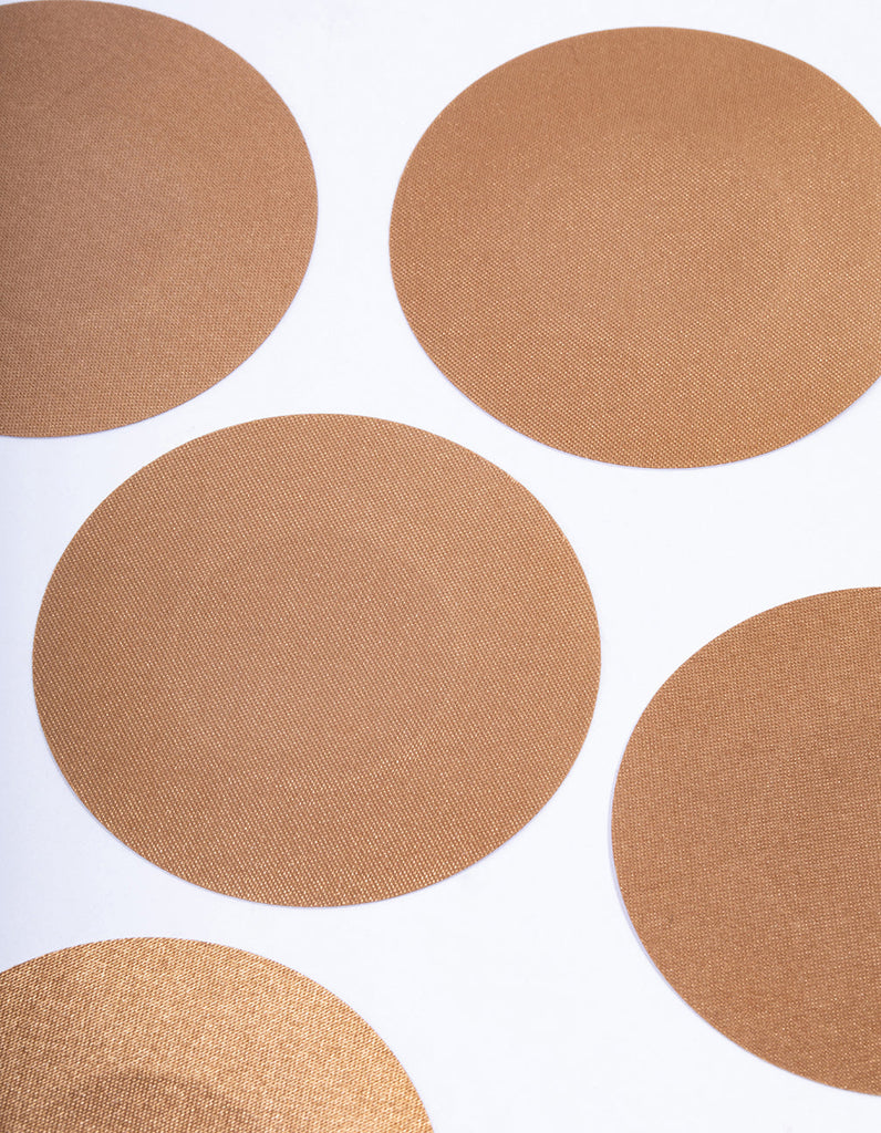 Brown Fabric Round Nipple Covers Pack