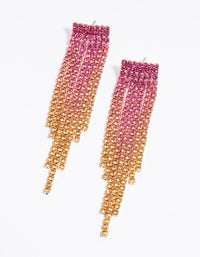 Gold Cupchain Ombre Drop Earrings - link has visual effect only
