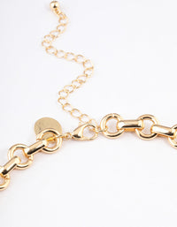 Gold Enamel Chain Necklace - link has visual effect only