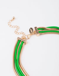 Coated Green Multi Chain Necklace - link has visual effect only