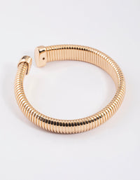 Gold Felt Wrapped Cuff Bangle - link has visual effect only