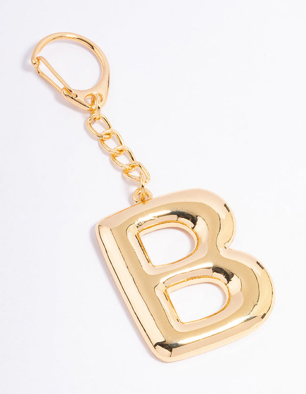 Golden letters key ring