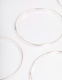 Silver Mixed Hammered Bangle 5-Pack - link has visual effect only