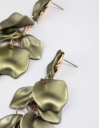 Gold Coated Petal Drop Earrings - link has visual effect only