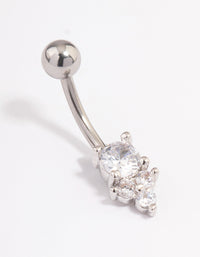 Surgical Steel Round & Triangle Claw Belly Ring - link has visual effect only