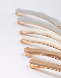 Gold Mixed Shape Hair Clips 6-Pack - link has visual effect only